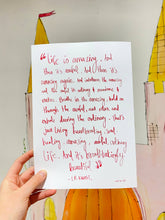 Load image into Gallery viewer, ‘Life Is Amazing’ Quote Art Print/ Greetings Card Design