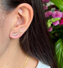 Load image into Gallery viewer, 14ct Gold Plated Cubic Zirconia Climber Earrings