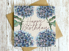 Load image into Gallery viewer, Happy Birthday Hydrangea Card
