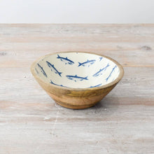 Load image into Gallery viewer, Enamel & Wood Fish Bowl, 17cm