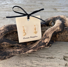 Load image into Gallery viewer, 14ct Gold Plated Mismatched Cubic Zirconia Star And Moon Huggie Earrings
