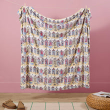 Load image into Gallery viewer, Beach Huts Fleece Throw Multicolour
