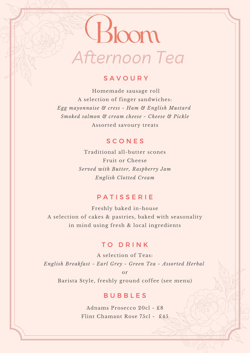 Bloom Afternoon Tea