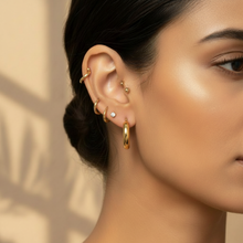 Load image into Gallery viewer, Chubby Everyday Hoops 18k Gold Waterproof Jewellery Modern
