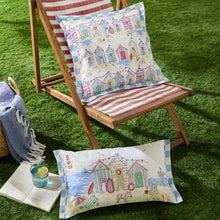 Load image into Gallery viewer, Beach Huts Rectangular Outdoor Cushion Multicolour
